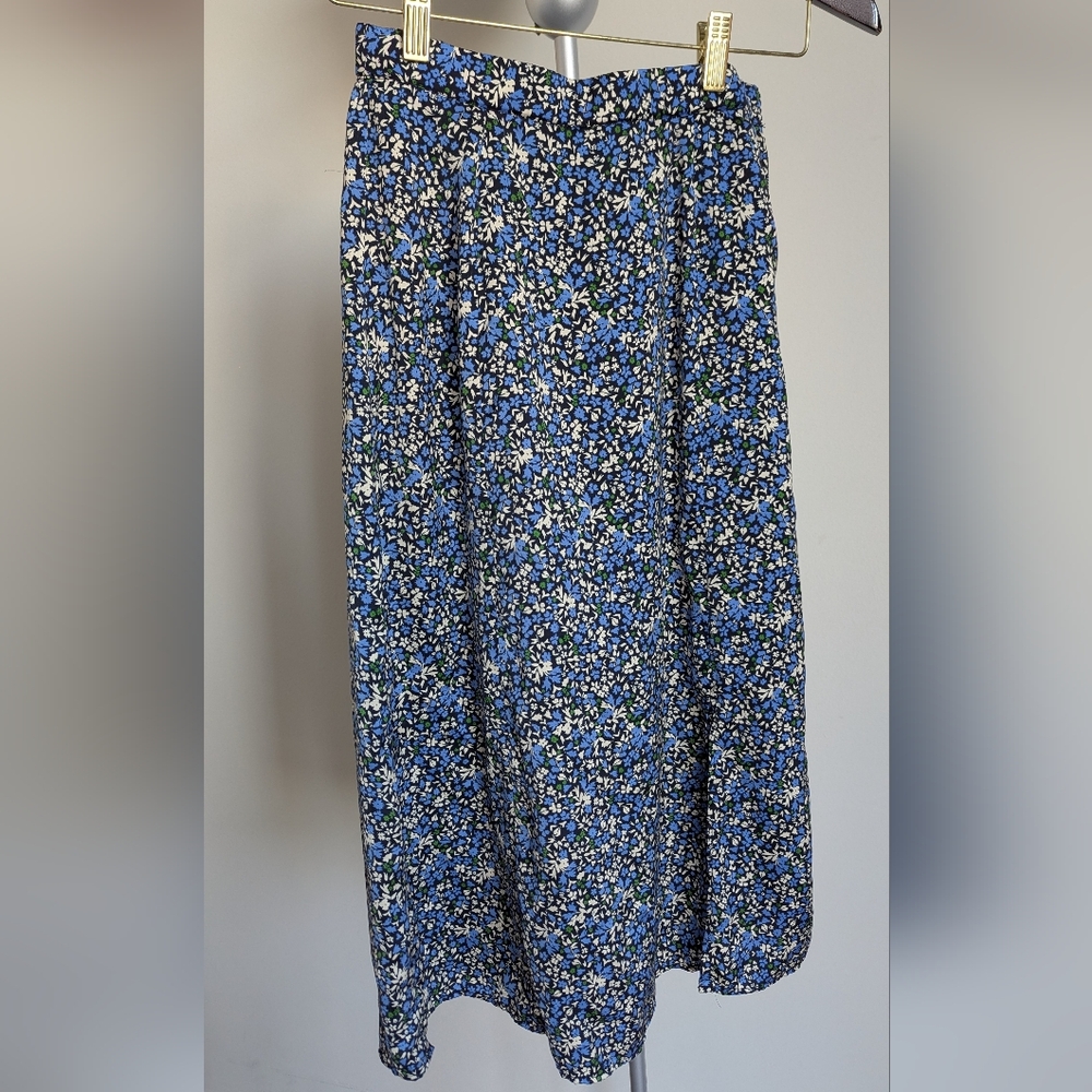 Uniqlo Printed Slit Midi Skirt